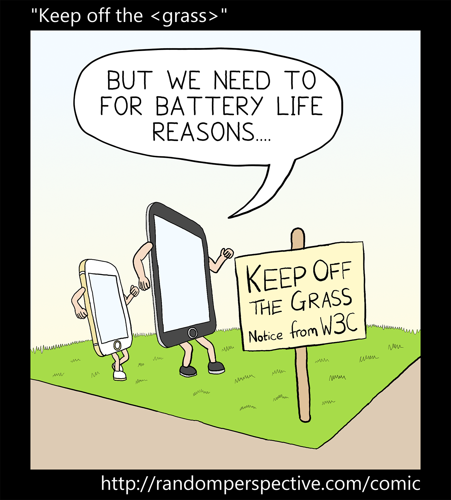Keep Off The A Random Perspective Comic