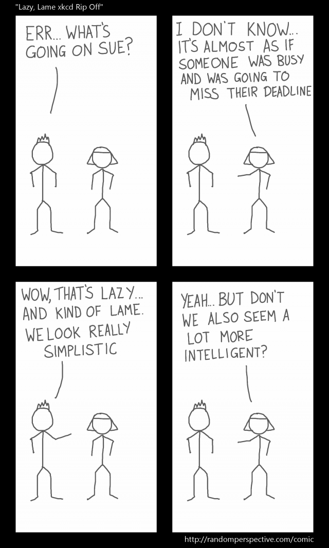 Lazy Lame xkcd Rip Off