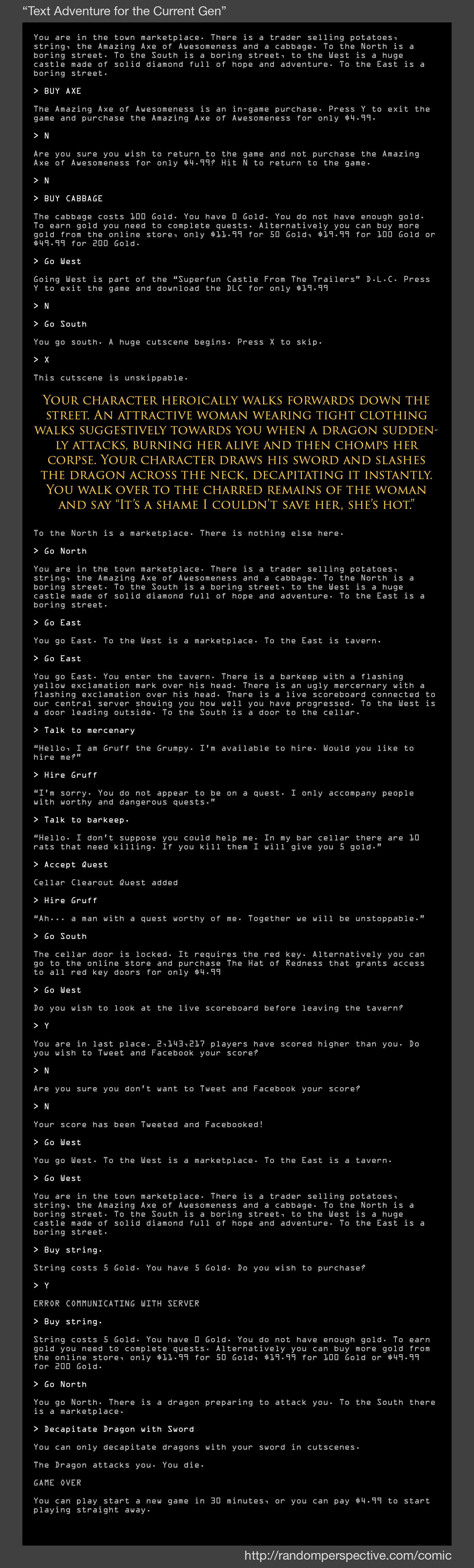 Text Adventure for the Current Gen