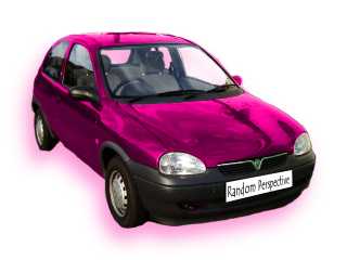 Pink Vauxhall Corsa