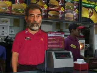 Saddam Hussein at McDonalds