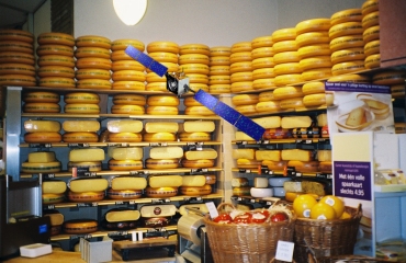 European Space Probe in Cheese Shop